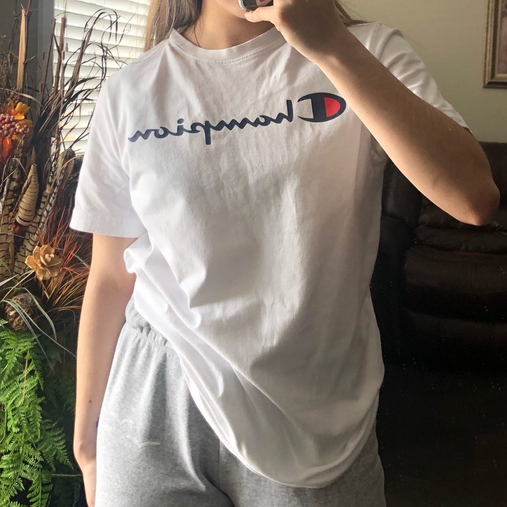 White Champion Tshirt